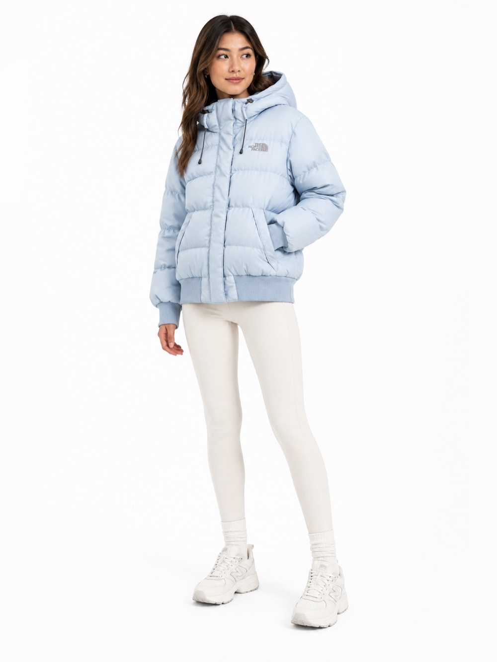 The North Face 550 Goose Down Hooded Puffer Jacket Blue Women’s SP